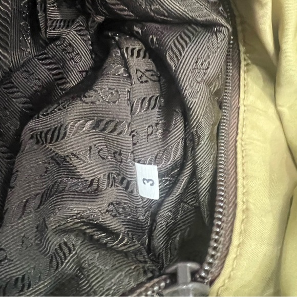 Prada Brown Tessuto Catena Quilted Nylon Shoulder Bag - Picture 14 of 16
